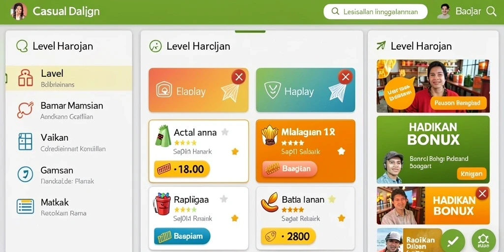 Tampilan antarmuka yang menarik dan modern.