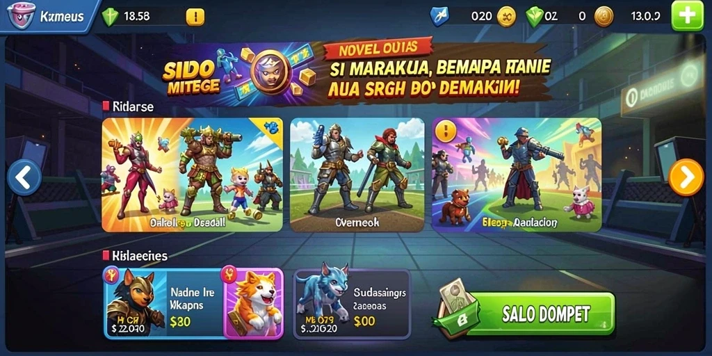 Tampilan awal aplikasi IDRGAME yang menarik.