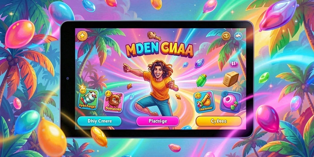 Screenshot menampilkan pilihan permainan yang beragam.