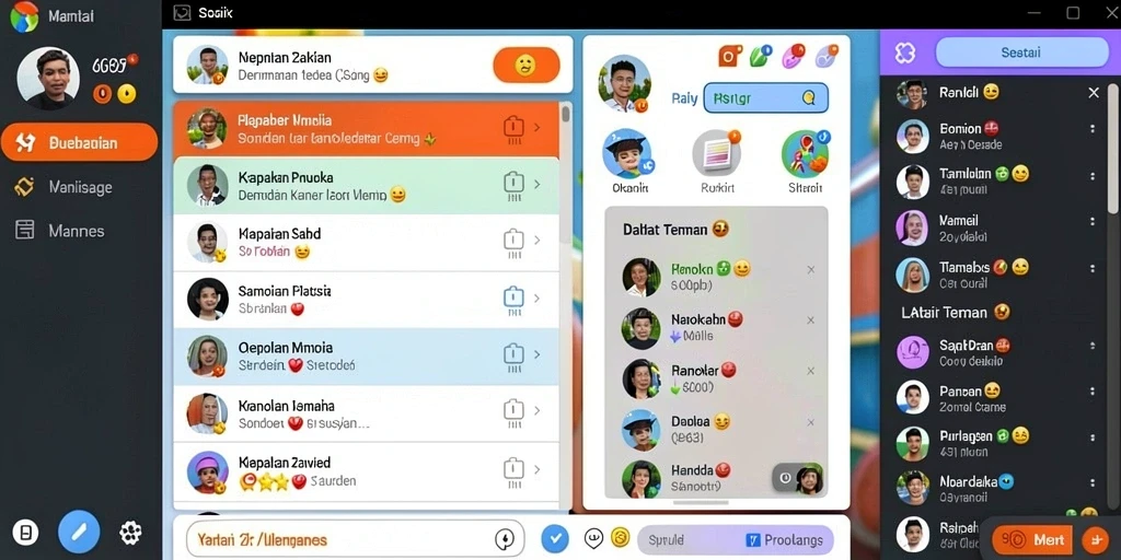 Tampilan antarmuka RICH7 yang menarik dan user-friendly.