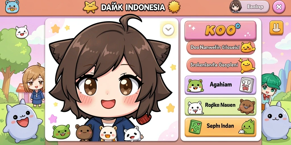 Screenshot menunjukkan antarmuka pengguna yang menarik.